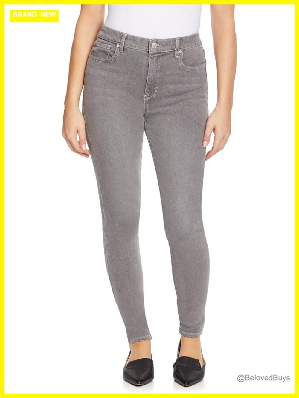 High Rise Skinny Jean with Stretch - Cotton Blend - 5 Pockets